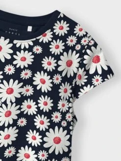 NAME IT Robes Robe Vigga Enfants Bleu Marine / Blanc -Joli Mode Soldes Magasin 00037be72244647c96f9e65fe66708ff