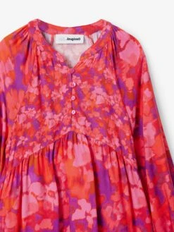 Desigual Robes Robe Enfants Rose / Rouge -Joli Mode Soldes Magasin 01394ce0eb3b9d94bc04df71e5753751