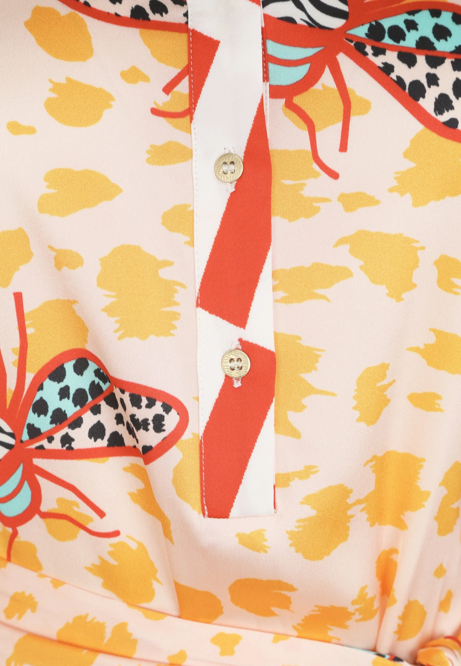 Robes Fluides Robe-chemise WOO KILLER BEE Femme Jaune 7 Robes Fluides Robe-chemise WOO KILLER BEE Femme Jaune – Image 5