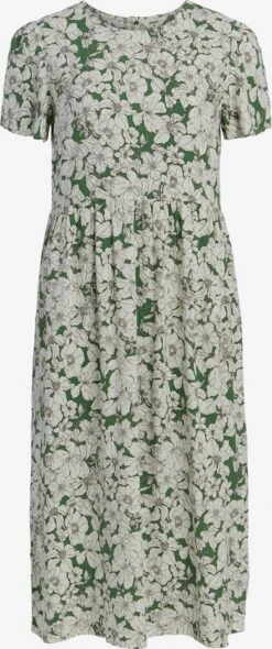 Object Robes Fluides Robe-chemise Victoria Femme Vert / Blanc