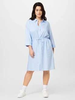 ONLY CARMAKOMA Robes Fluides Robe-chemise Tamari Femme Bleu 8 ONLY CARMAKOMA Robes Fluides Robe-chemise Tamari Femme Bleu -Joli Mode Soldes Magasin 077069ea7aa74fc1caaa0fbe286ab16a