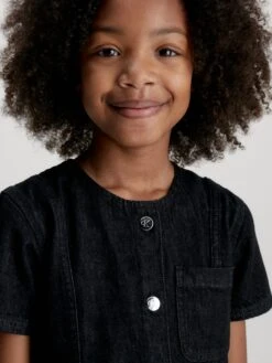 Calvin Klein Jeans Robes Robe Enfants Noir -Joli Mode Soldes Magasin 07839dfd752d7c305c951d04317f428a
