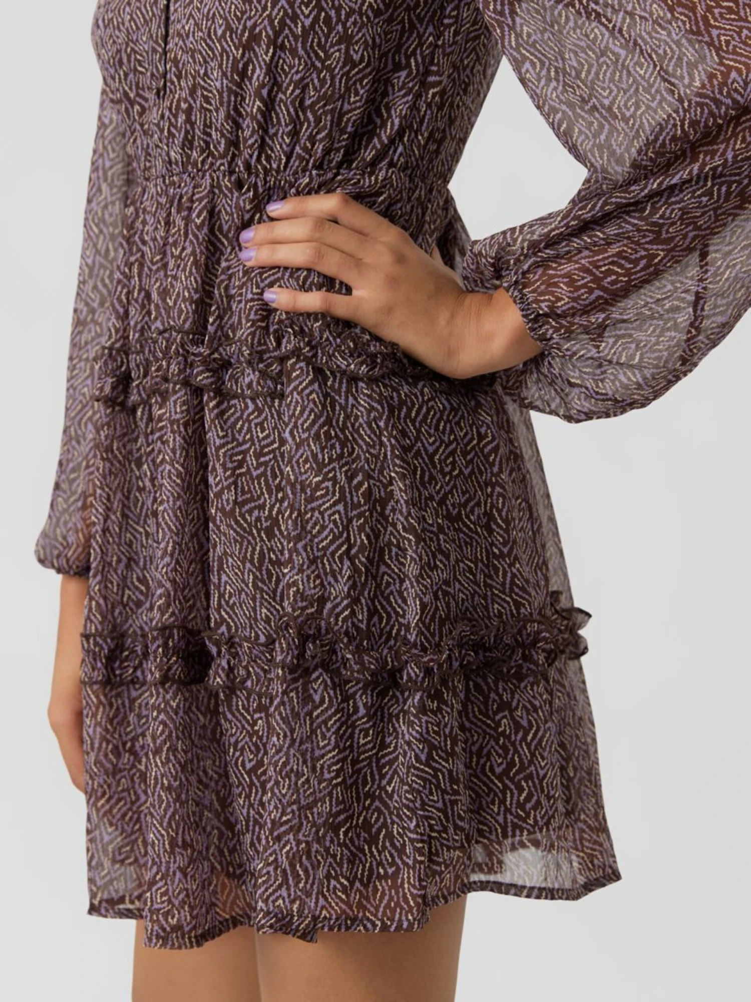 Vero Moda Robes Fluides Robe-chemise Femme Marron 7 Vero Moda Robes Fluides Robe-chemise Femme Marron – Image 5