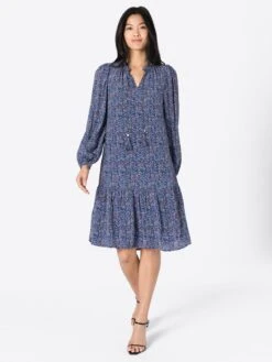 Robes Fluides Robe-chemise Ria Femme Bleu Nuit / Bleu Ciel -Joli Mode Soldes Magasin 0849462f70a8211ed00430d42768aef4