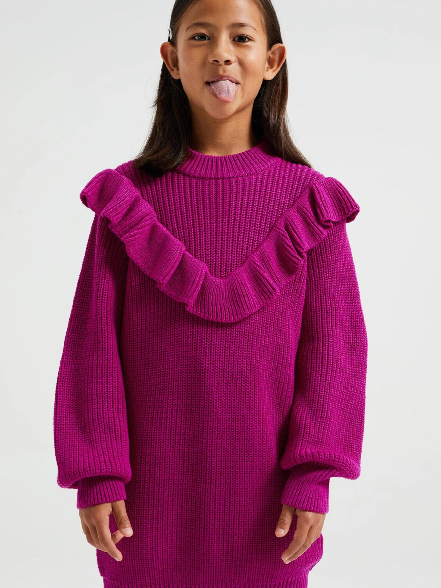 WE FASHION Robes Robe Enfants Fuchsia 5 WE FASHION Robes Robe Enfants Fuchsia – Image 3