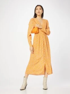 Modström Robes Fluides Robe-chemise Corinna Femme Orange -Joli Mode Soldes Magasin 0afb19b8342059dcd64b7a456dc9a8ab