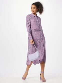 Robes Fluides Robe-chemise Femme Lilas -Joli Mode Soldes Magasin 0e28b3fd48151c3f12649c18a7deb396