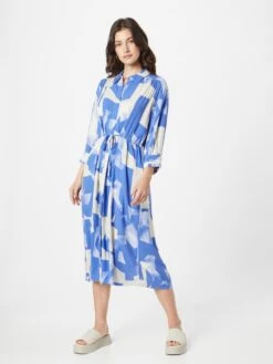Soft Rebels Robes Fluides Robe-chemise Phoebe Femme Bleu Fumé -Joli Mode Soldes Magasin 0fc2904d9c9140fb2c2709331ea03010