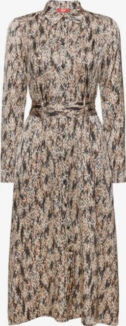 ESPRIT Robes Fluides Robe-chemise Femme Crème / Camel