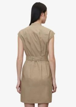 Marc O'Polo Robes Fluides Robe-chemise Femme Noisette -Joli Mode Soldes Magasin 133d6bfb399c127d523314f504867fe6