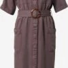 RIVER ISLAND Robes Fluides Robe-chemise Femme Moka -Joli Mode Soldes Magasin 15667a21b380e79853cd0d37b583dd46