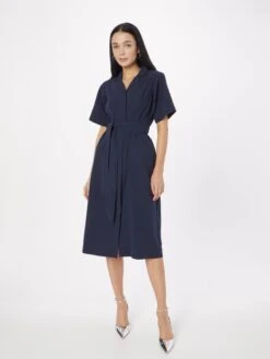 DEDICATED Robes Fluides Robe-chemise Orrefors Femme Bleu Marine -Joli Mode Soldes Magasin 1579813403d477f10f0115a141397cfb