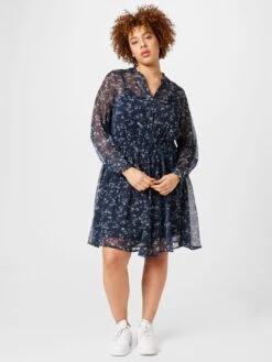 Robes Fluides Robe-chemise Linda Femme Bleu Fumé / Bleu Foncé -Joli Mode Soldes Magasin 1781e1f7288375fa1282d41929ca74da