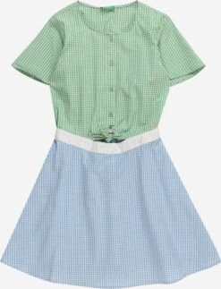 United Colors Of Benetton Robes Robe Enfants Bleu Clair / Vert Clair