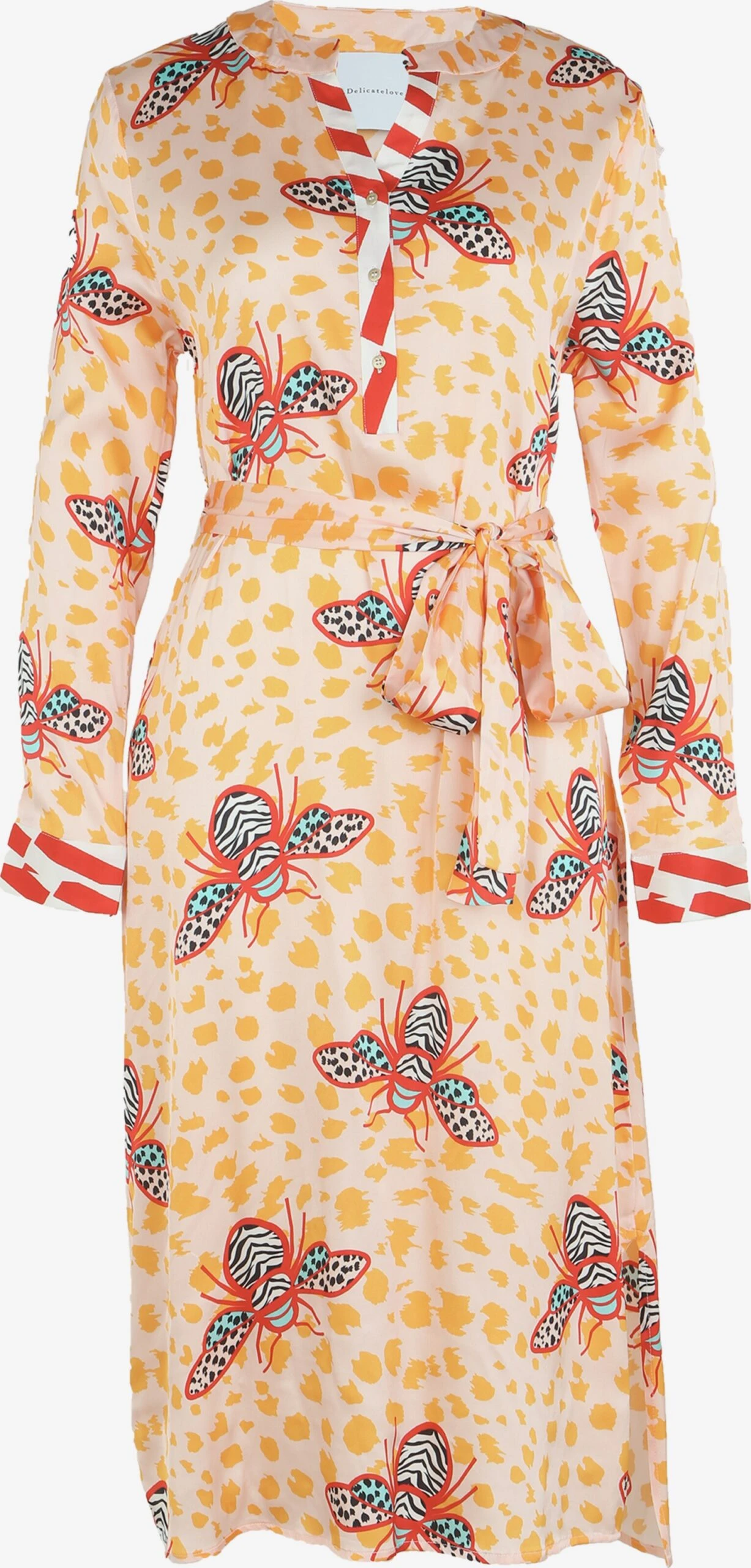 Robes Fluides Robe-chemise WOO KILLER BEE Femme Jaune 3 Robes Fluides Robe-chemise WOO KILLER BEE Femme Jaune