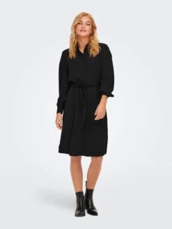 ONLY Robes Fluides Robe-chemise Carlotta Femme Noir -Joli Mode Soldes Magasin 1db30825044afefe086005a946ea2661