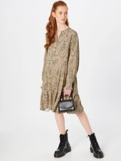 MOSS COPENHAGEN Robes Fluides Robe-chemise Petina Femme Noisette / Brun Foncé -Joli Mode Soldes Magasin 1de7fd367351c953e9f12968b3ff85bc