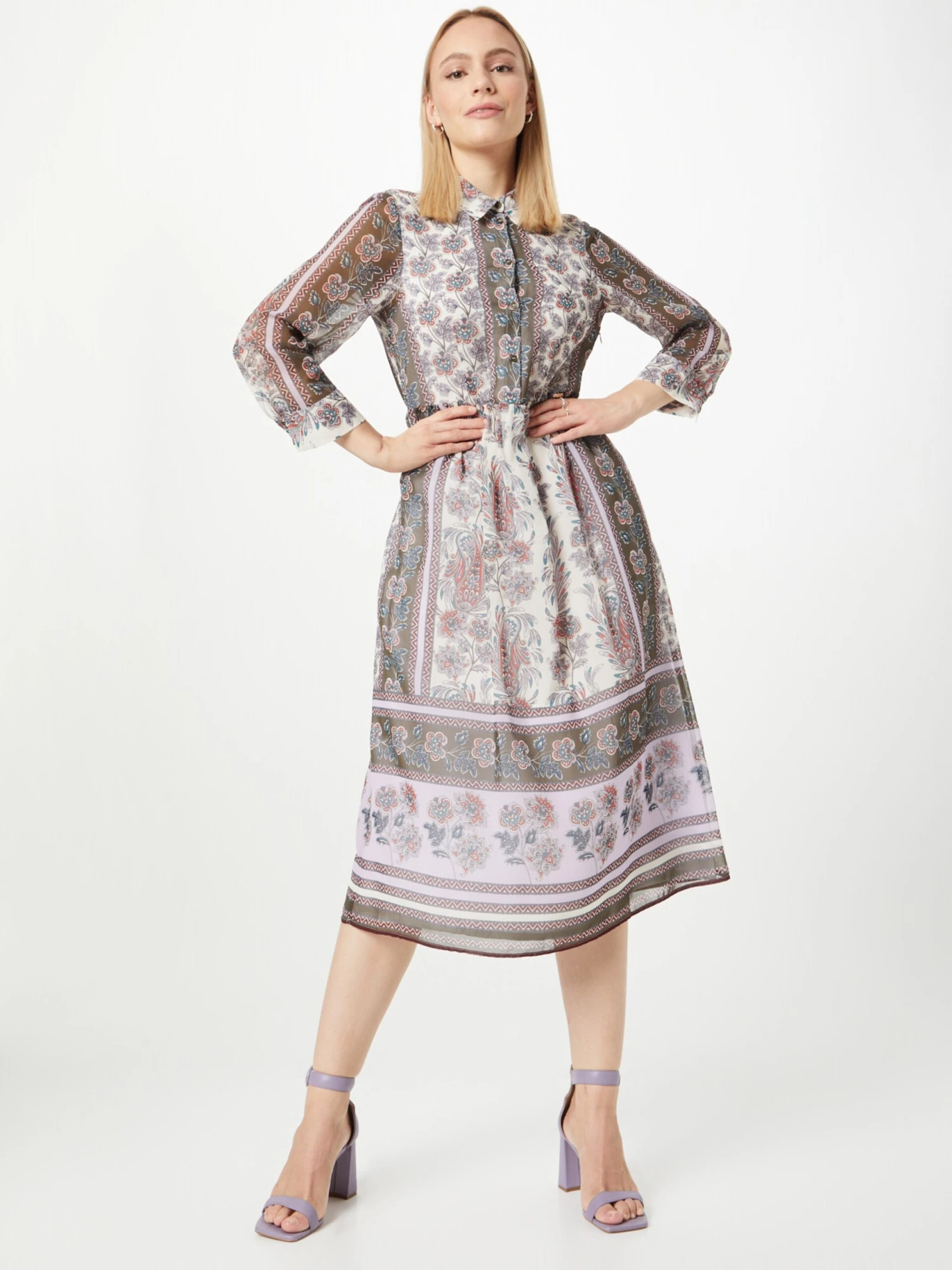 CINQUE Robes Fluides Robe-chemise DAVI Femme Mélange De Couleurs 7 CINQUE Robes Fluides Robe-chemise DAVI Femme Mélange De Couleurs – Image 5