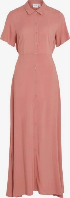 Vila Robes Fluides Robe-chemise Femme Rouge