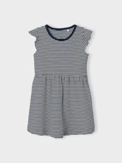 NAME IT Robes Robe Vinanna Enfants Bleu Foncé / Rouge Feu -Joli Mode Soldes Magasin 2483506a09b1fea9b2c8efbbedf61f0d