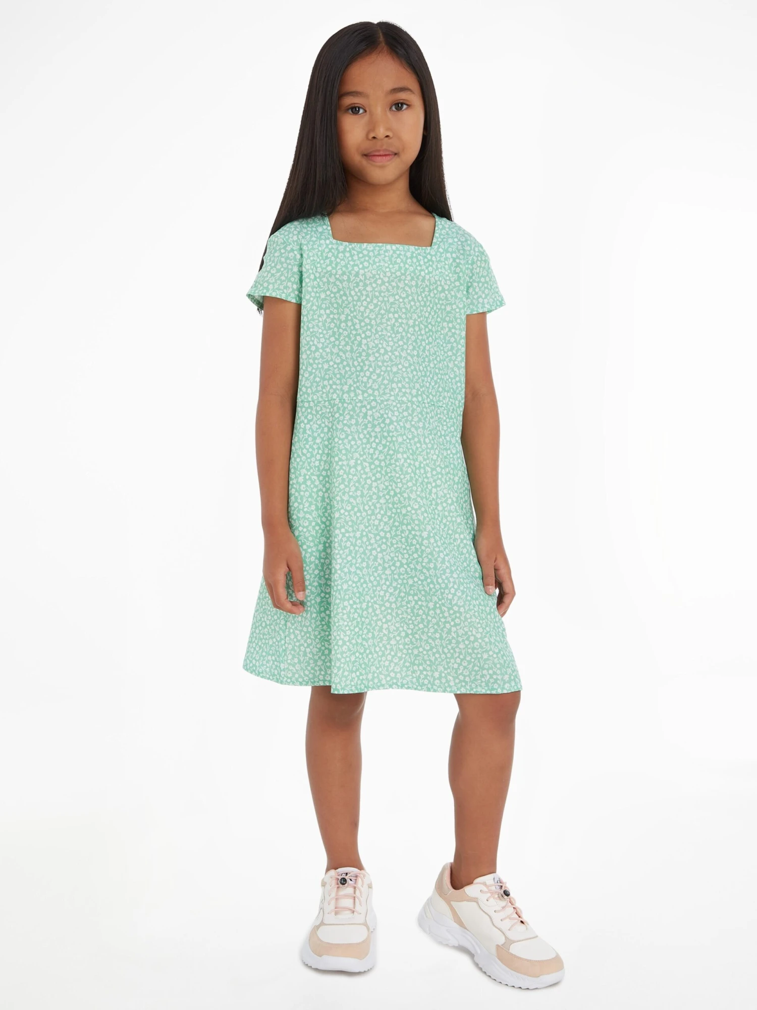 Calvin Klein Robes Robe Enfants Vert Pastel 3 Calvin Klein Robes Robe Enfants Vert Pastel