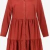 Robes Fluides Robe-chemise Femme Rouge Rouille 2 Robes Fluides Robe-chemise Femme Rouge Rouille -Joli Mode Soldes Magasin 254112f2a5a43a8d29e0f2527fbee0ed