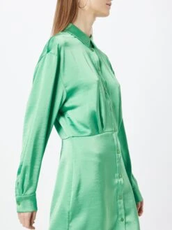 SAMSØE SAMSØE Robes Fluides Robe-chemise LIZA Femme Vert -Joli Mode Soldes Magasin 26f7b273512c8f3d8f77dbc3aeaf0fd7