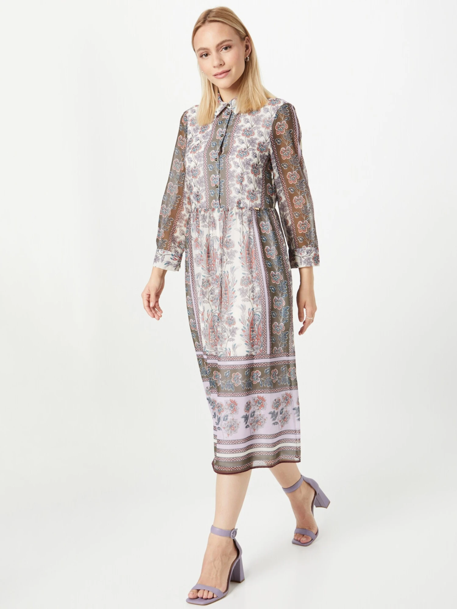 CINQUE Robes Fluides Robe-chemise DAVI Femme Mélange De Couleurs 5 CINQUE Robes Fluides Robe-chemise DAVI Femme Mélange De Couleurs – Image 3