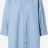 EDITED Robes Fluides Robe-chemise Siena Femme Bleu -Joli Mode Soldes Magasin 2d3b3f396b106e5e6684d44675fbe26c
