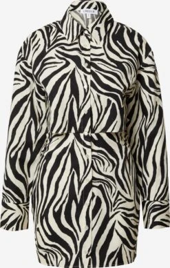 EDITED Robes Fluides Robe-chemise Chalyse Femme Beige / Noir