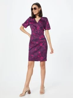 Comma Robes Fourreaux Robe Fourreau Femme Violet -Joli Mode Soldes Magasin 31e83dc088fab453cc7e6ae097aaa499