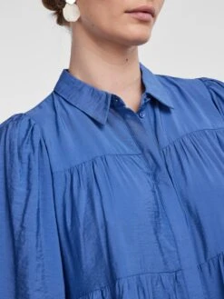 Y.A.S Robes Fluides Robe-chemise PALA Femme Bleu 11 Y.A.S Robes Fluides Robe-chemise PALA Femme Bleu -Joli Mode Soldes Magasin 33679bca0cf2503bc7657585d9b1fb2a