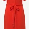 Ulla Popken Robes Fluides Robe-chemise Femme Rouge Orangé -Joli Mode Soldes Magasin 34b57d2106e5a394653e219308457a18