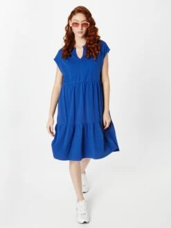 S.Oliver Robes Fluides Robe-chemise Femme Bleu Roi 10 S.Oliver Robes Fluides Robe-chemise Femme Bleu Roi -Joli Mode Soldes Magasin 3645826ff4da18ee6d29933a3984fe5d