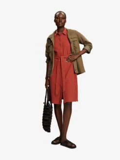 ESPRIT Robes Fluides Robe-chemise Femme Homard -Joli Mode Soldes Magasin 37f9669e47e30ccc9434d8f24b7e8aa3