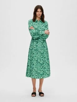 Selected Femme Robes Fluides Robe-chemise Walda Femme Vert / Vert Clair / Vert Foncé -Joli Mode Soldes Magasin 38ea0641bc42429bb926cfb4692da60b