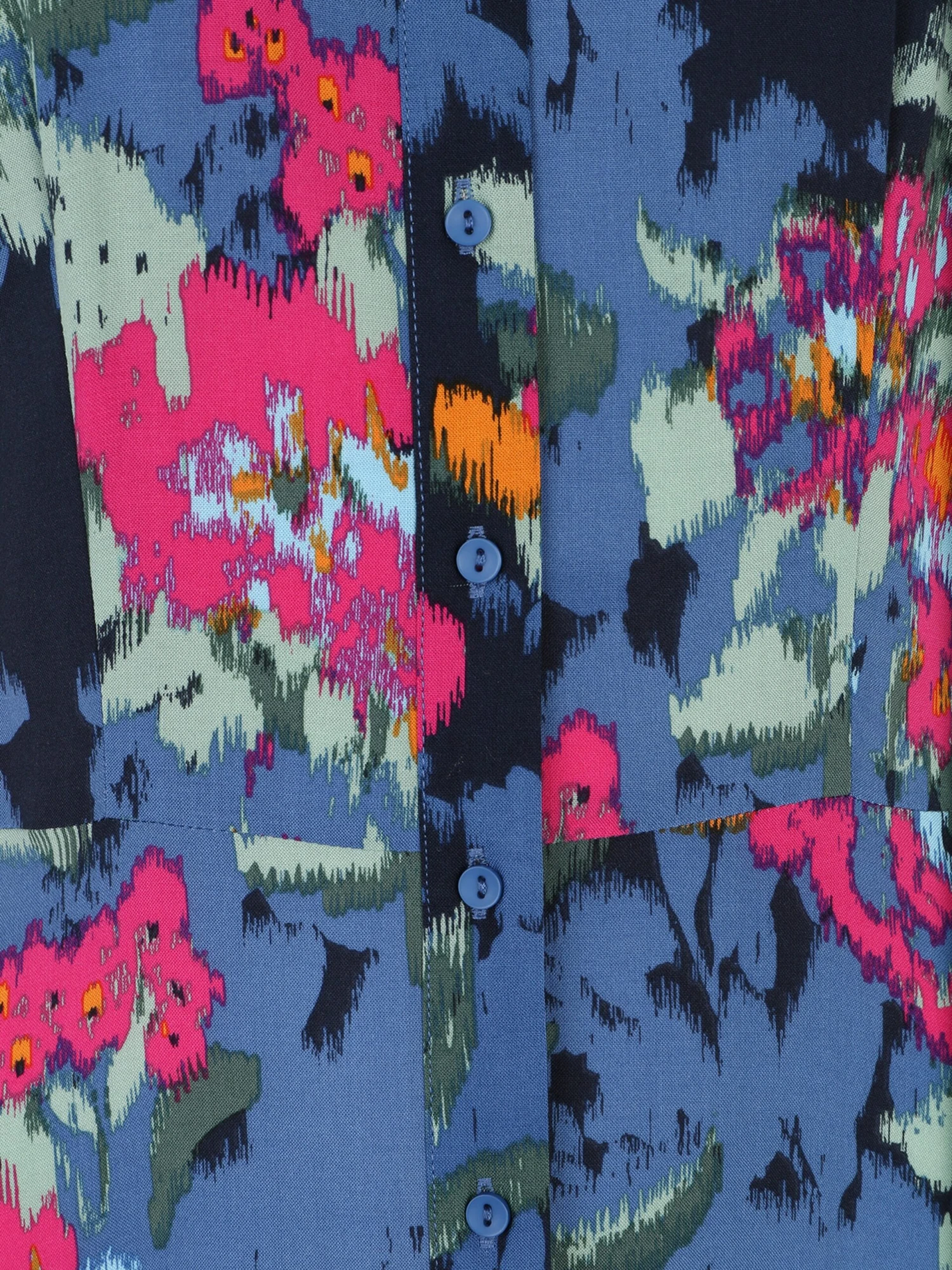 Robes Fluides Robe-chemise SAVANNA Femme Bleu 5 Robes Fluides Robe-chemise SAVANNA Femme Bleu – Image 3