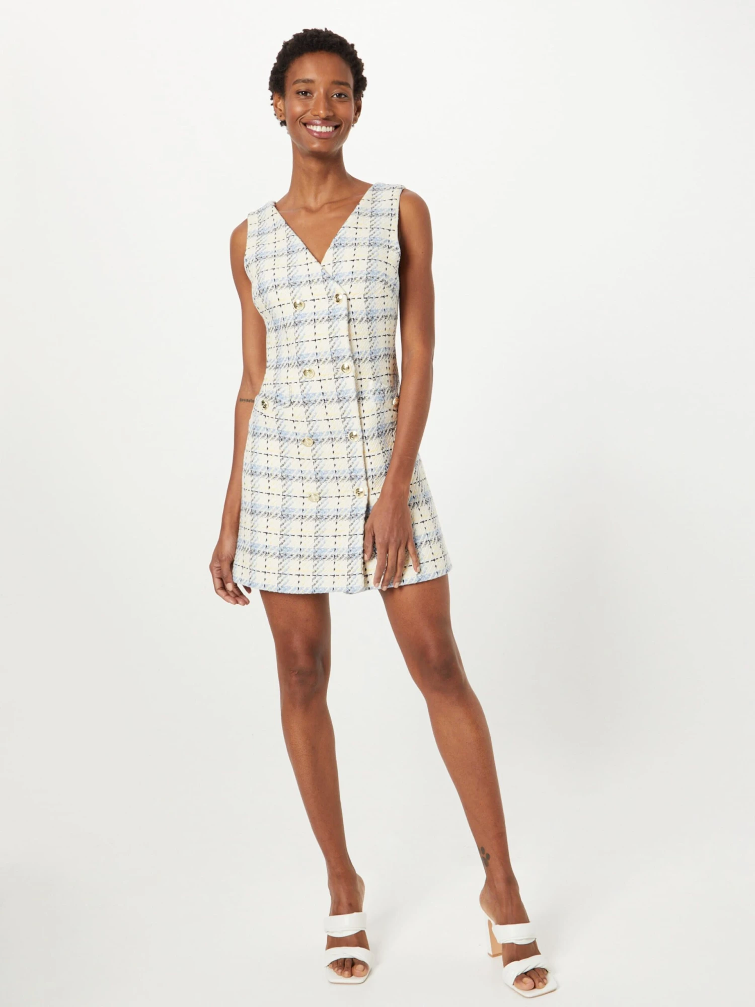 Karen Millen Robes Fluides Robe-chemise Femme Blanc Cassé 7 Karen Millen Robes Fluides Robe-chemise Femme Blanc Cassé – Image 5