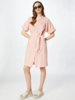 Vero Moda Robes Fluides Robe-chemise JILY Femme Saumon -Joli Mode Soldes Magasin 3df581146509a7b1eed06ae93c93bb04