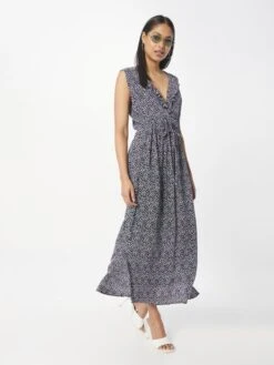 ICHI Robes Fluides Robe-chemise Marrakech Femme Bleu Marine -Joli Mode Soldes Magasin 3ec84dcf9d08af48d7dde70ab5a617cb