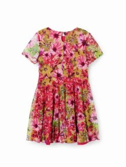 Desigual Robes Robe Garden Enfants Rose / éosine -Joli Mode Soldes Magasin 3ef200192546aa4ab29b1b604a1293b2