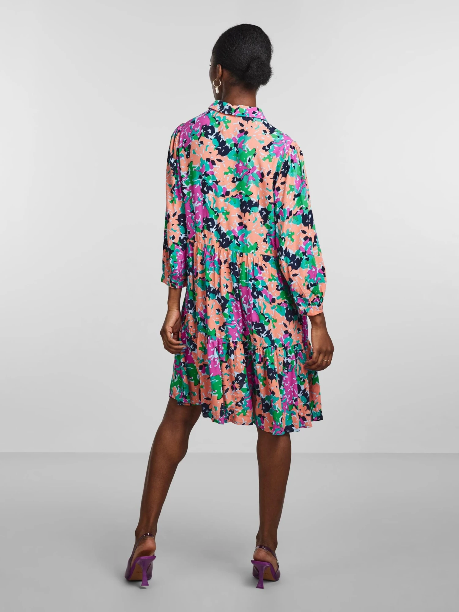 Y.A.S Robes Fluides Robe-chemise Erika Femme Mélange De Couleurs 5 Y.A.S Robes Fluides Robe-chemise Erika Femme Mélange De Couleurs – Image 3