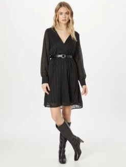 Robes Fluides Robe-chemise GERDO Femme Noir -Joli Mode Soldes Magasin 41309115039751fc4b73ac308bea7fd9