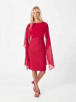 APART Robes Fourreaux Robe Fourreau Femme Rouge -Joli Mode Soldes Magasin 42605c1706178bc1691f2eddbf4a9a16