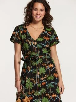 Shiwi Robes Fluides Robe-chemise Brazil Femme Noir -Joli Mode Soldes Magasin 476a0a65a9e20a6cea341fb9876a5744