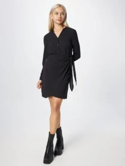 About You Robes Fluides Robe-chemise Rana Femme Noir -Joli Mode Soldes Magasin 49709f140cdee9a0ac1fa9cd0dd5d539