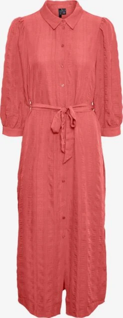 Vero Moda Robes Fluides Robe-chemise CAMMI Femme Corail