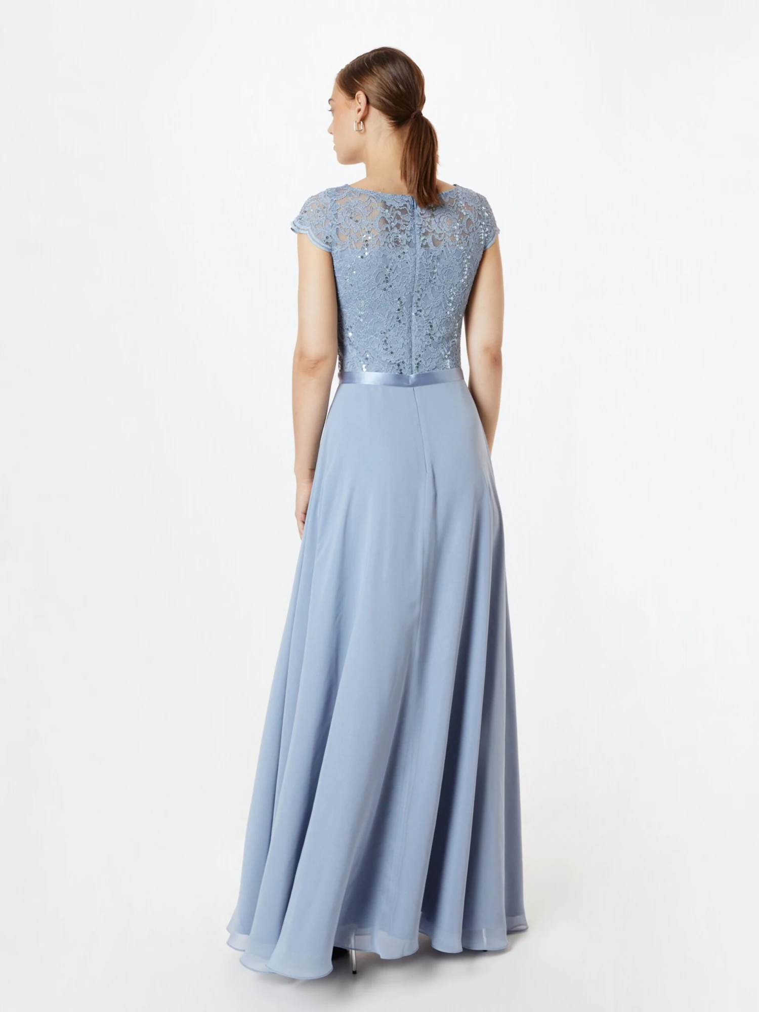 SWING Robes De Soirée Robe De Soirée Femme Bleu-gris 5 SWING Robes De Soirée Robe De Soirée Femme Bleu-gris – Image 3