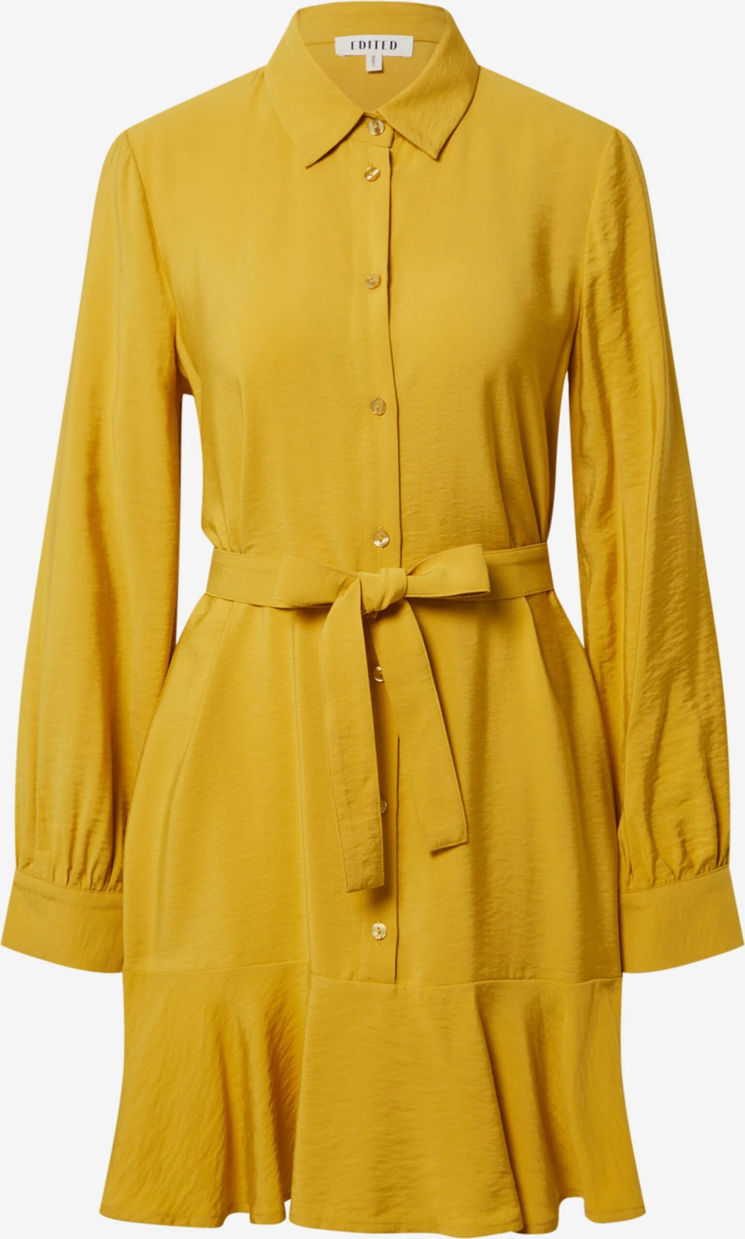 EDITED Robes Fluides Robe-chemise Hanka Femme Jaune 3 EDITED Robes Fluides Robe-chemise Hanka Femme Jaune