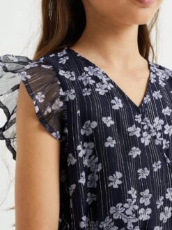 WE FASHION Robes Robe Enfants Bleu-gris / Bleu Foncé -Joli Mode Soldes Magasin 522ce0a71b7e7e8a17aec50d9fe62059